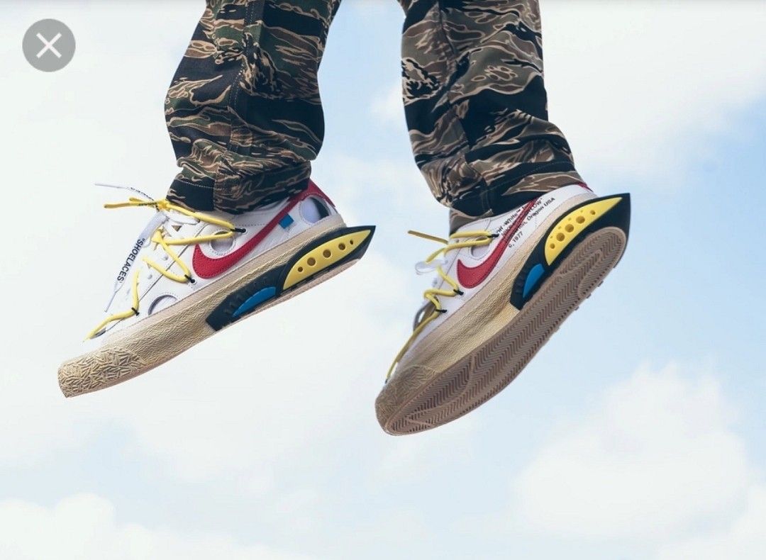 Nike x off white blazer low unisex (Category: Sneakers) located in Santa Rosa. Submitted by _ba_mo_si_ (Listing ID 1409890258, Image 1). Description: Pair only no box Mens 5.5 Womens 6.5.