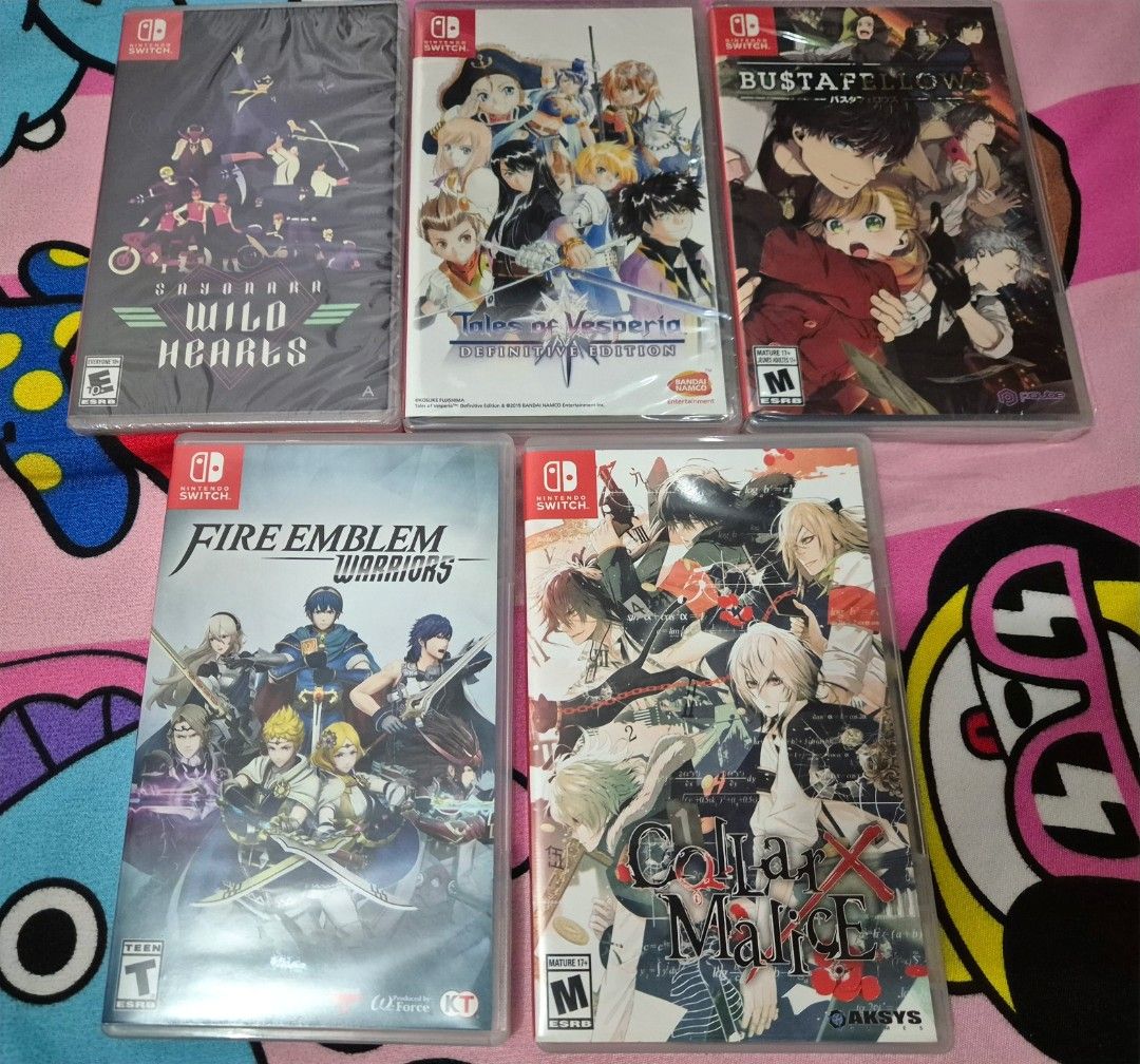 Nintendo Switch Games (Category: Nintendo) located in Muntinlupa City. Submitted by el_dritchknight (Listing ID 1409921303, Image 1). Description: Switch Games - Sayonara Wildhearts (unopened) - P1100 - Fire Emblem: Warriors - P2100 - Collar x Malice - P2300 Swap: Echoes of Wisdom x - Tales of Vesperia: Definitive edition (unopened) - SOLD x - Bustafellows (unopened) - SOLD RFS: Need funds for medicine Price Negotiable, especially for those takin