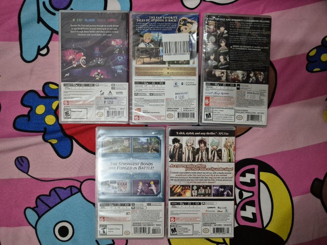 Nintendo Switch Games (Category: Nintendo) located in Muntinlupa City. Submitted by el_dritchknight (Listing ID 1409921303, Image 2). Description: Switch Games - Sayonara Wildhearts (unopened) - P1100 - Fire Emblem: Warriors - P2100 - Collar x Malice - P2300 Swap: Echoes of Wisdom x - Tales of Vesperia: Definitive edition (unopened) - SOLD x - Bustafellows (unopened) - SOLD RFS: Need funds for medicine Price Negotiable, especially for those takin