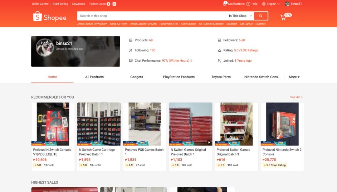 Nintendo Switch Games (FIXED PRICE) MESSAGE FOR UPDATED STOCKS (Category: Nintendo) located in San Juan City. Submitted by gizmoonlineshop (Listing ID 1409901623, Image 2). Description: PRE LOVED NINTENDO SWITCH GAMES PRICES ARE FIXED WITH CASE 30 in 1 1200 60 in 1 1500 AEW Fight Forever 1800 Afterimage 1100 AI The Somnium Files 1300 Alchemic Cutie 700 All Star Fruit Racing 500 Anima Gate of Memories Arcane Edition 800 Anonymous Code 1400 Another