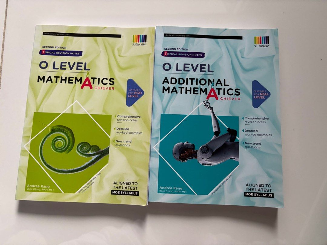 O Level E Math & A Math revision notes (Category: Textbooks) located in Singapore. Submitted by tearsdrop9 (Listing ID 1409897455, Image 1). Description: - O Level Mathematics & Additional Mathematics revision notes booklets - suitable for N(A) level - Condition: like new, just the edges of the books are slightly worn Take one for $4, open to negotiations.