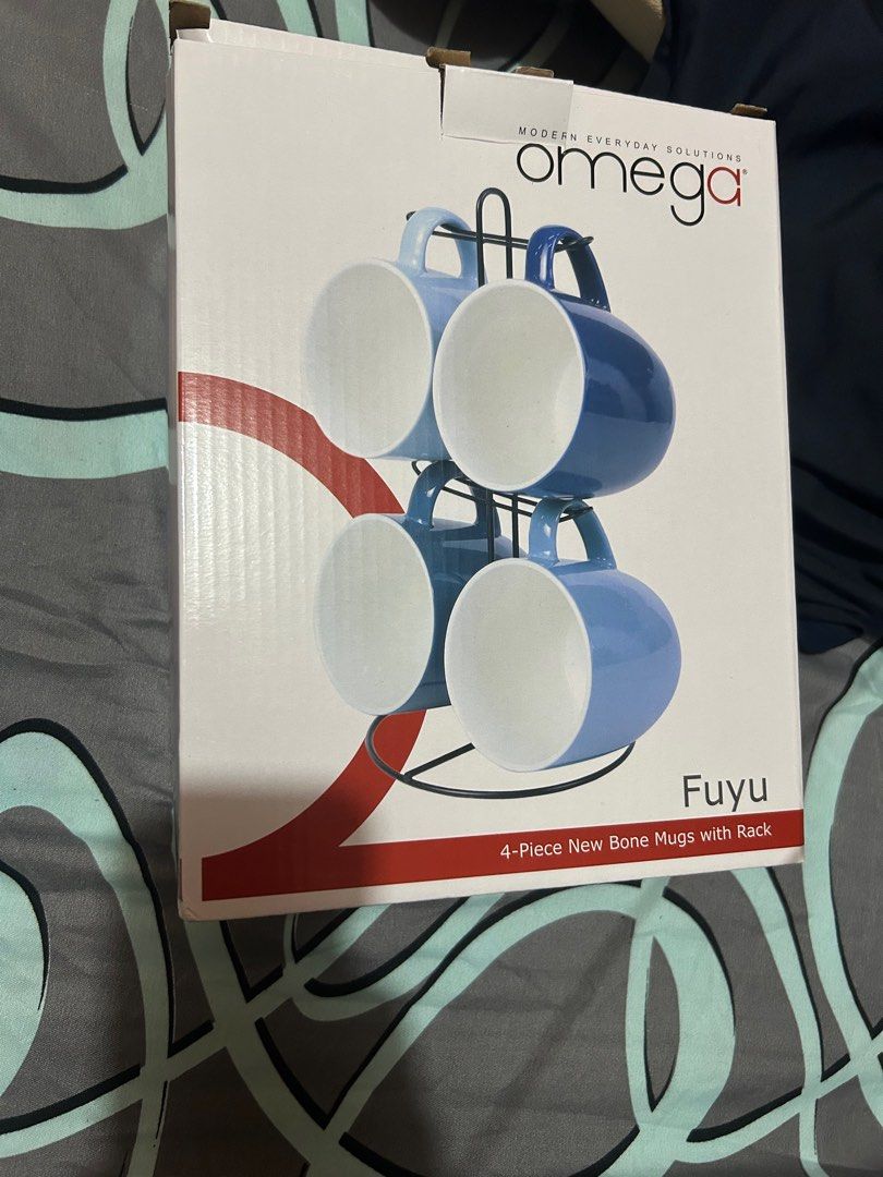Omega 4piece new bone mugs with rack (Category: Coffee & Tea Tableware) located in Bulacan. Submitted by yandaime (Listing ID 1409954458, Image 1). Description: Omega 4piece new bone mugs with rack Brandnew from raffle 320 Meetup: trinoma J&T or LBC - Microwave safe - Dishwasher safe - Food safe - Lead free These mugs are perfect for enjoying your favorite hot or cold beverages whether it’s coffee in the morning, tea in the afternoon, or hot choc
