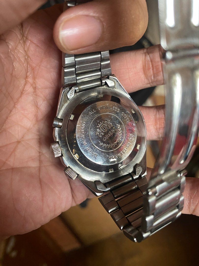 Orient Automatic Watch (Category: Men's Watches) located in Cagayan de Oro. Submitted by strilyoismyname (Listing ID 1409900702, Image 2). Description: - Vintage Orient automatic watch - Stainless steel bracelet - Water resistant case back - Need service.