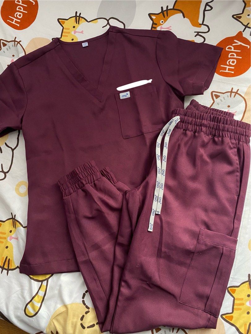 OTG SCRUBS (Category: Sets or Coordinates) located in Quezon City. Submitted by dan.bam (Listing ID 1409977844, Image 1). Description: OTG SCRUB SUIT for women Twill fabric With name embroidery - you can have it removed at any otg stores Size: small used once for fitting only! Rfs: work required darker shades of scrubsuit CAN PASS AS BRAND NEW .
