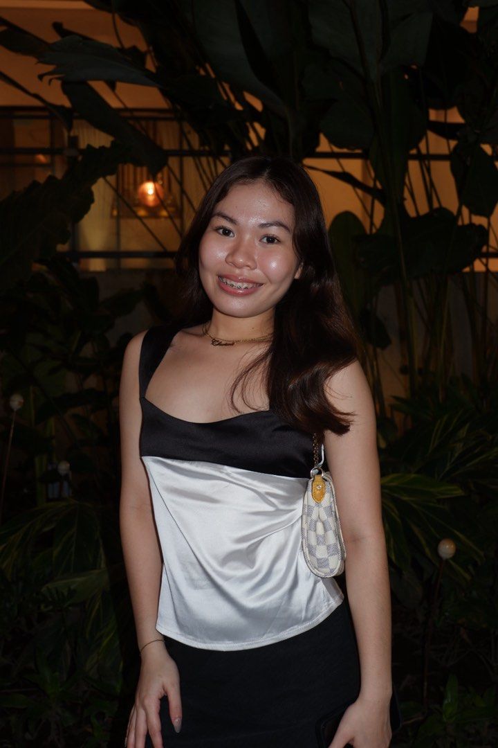 Satin Top with Black Straps (Category: Sleeveless) located in Manila. Submitted by declatter_ (Listing ID 1409855936, Image 2). Description: Been used ONCE..
