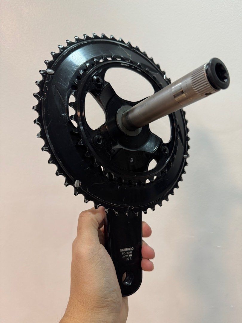Shimano Dura Ace Crankset (Category: Bicycles) located in Pasig City. Submitted by mommyclub (Listing ID 1409820733, Image 2). Description: Shimano Dura Ace Crankset FC-R9200 52-36 170mm arm length With bike skin Condition: Used 9/10 RFS: Cybrei Price: 16,000 Location: Ortigas.