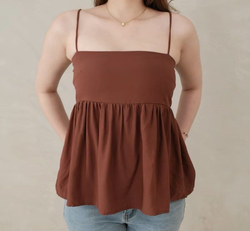 Sleeveless Chalis fabric with Smocking at the back and Adjustable Strap (Category: Sleeveless) located in Quezon City. Submitted by prelovedplusnew (Listing ID 1409843452, Image 1). Description: RFS: NOT MY STYLE BRAND NEW! Washed and stayed in my closet after! Brand new bought it for Php 250 selling low already Php150!!! -Adjustable straps -Soft chalis fabric for a comfortable, flowy fit -Full-length design perfect for summer, keeping you cool a