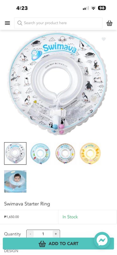 Swimava Starter Ring (Category: Infant Playtime) located in Cainta. Submitted by shopbyyna (Listing ID 1409886041, Image 3). Description: For ages 3 to 18months.