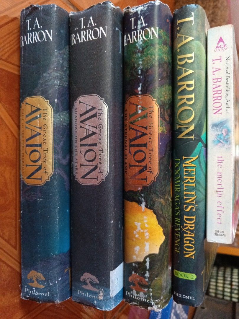 T.A. Barron Avalon Series Books (Category: Storybooks) located in Alaminos. Submitted by declutteritems2024 (Listing ID 1409865506, Image 1). Description: Hardbound: Avalon: Child of the dark Prophecy Avalon: Shadows on the stars Avalon: The eternal flame *Avalon Bundle: Php 350.00 Merlins Dragon : Php 50.00 The Merlin effect (Softbound Php 25.00) *all books bundle Php 410.00 *SF is shouldered by the buyer (Origin: Alaminos City, Pangasinan) rfs: