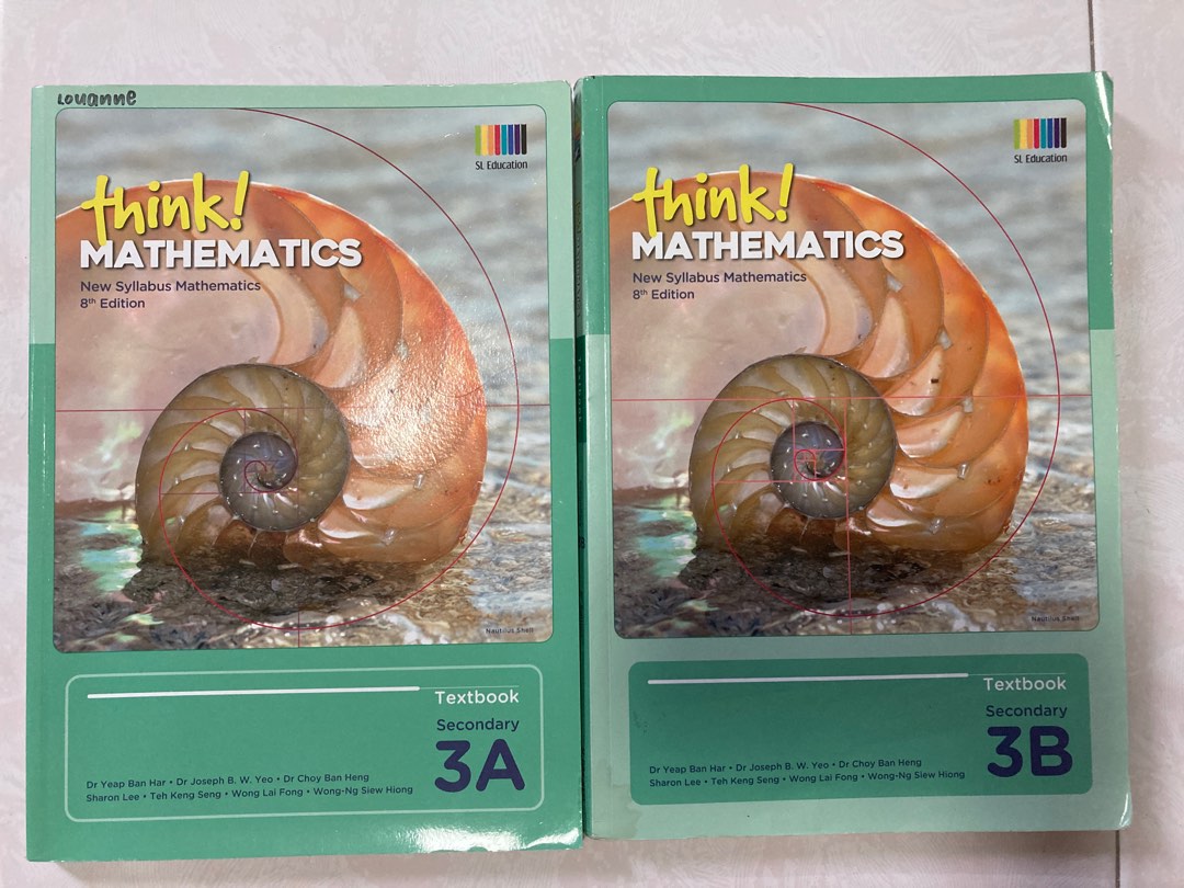 think! Mathematics Textbook 3A & 3B (8th Edition), Hobbies & Toys ...