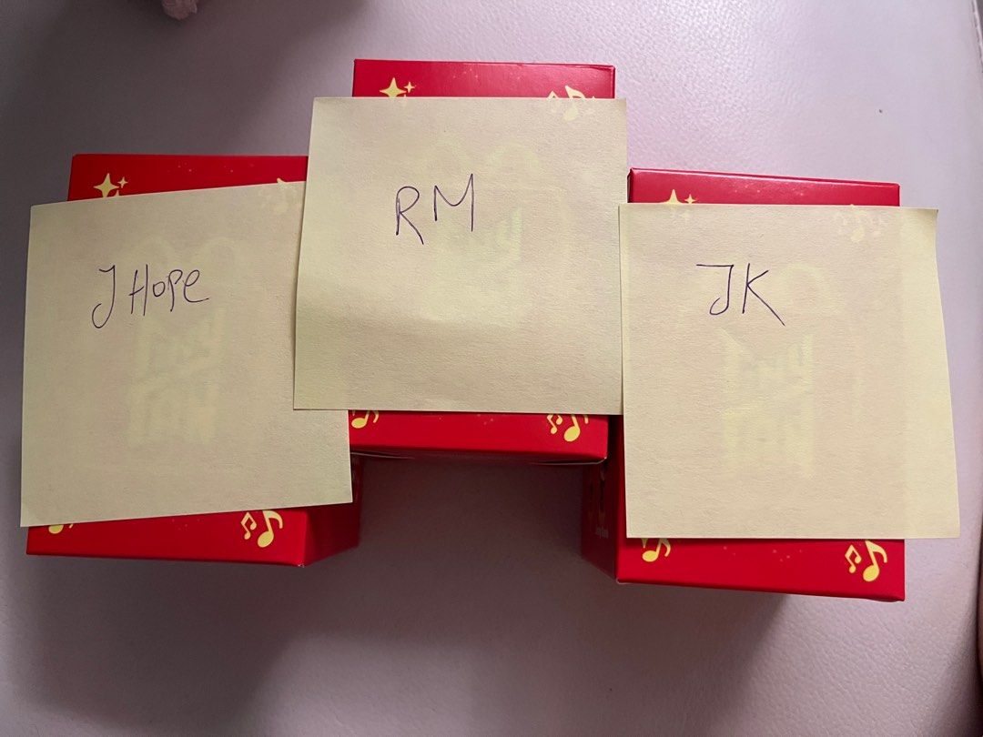 Tiny Tan (Category: K-Wave Merchandise) located in Singapore. Submitted by hungrygrrrl (Listing ID 1409946748, Image 1). Description: Jhope RM JK Red box edition.