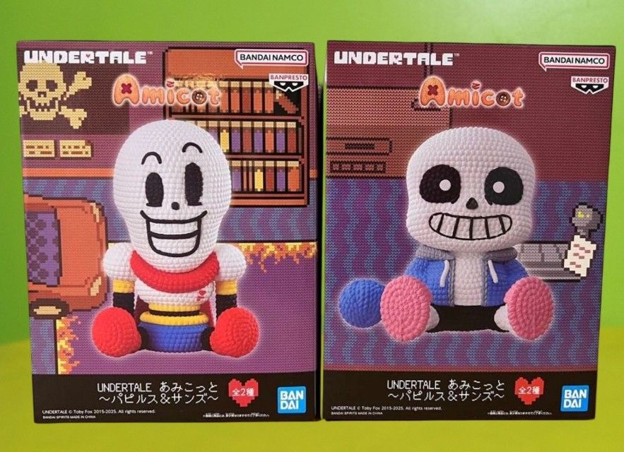 Undertale Amicot Papyrus & Sans - Banpresto Figures (Category: Figurines & Statues) located in Pasig City. Submitted by soulscyther (Listing ID 1409958472, Image 1). Description: ✨Banpresto Undertale Amicot Papyrus ✨Banpresto Undertale Amicot Sans ₱1 k each. MIB 🔸💯 authentic & brand new 🔸Mint-In-Box (MIB) conditions 🔸from the videogame Undertale ON-HAND ITEMS 2 sets SOLD stocks available 💵 MOP - Gcash 📦 MOD - Lalamove/LBC.