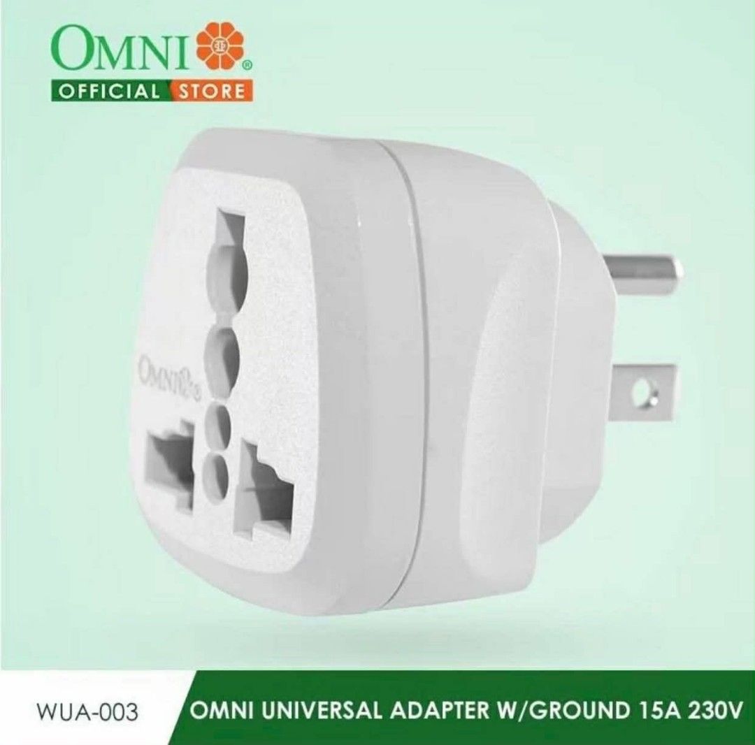 Wua-003 (Category: Electrical, Adaptors & Sockets) located in Manila. Submitted by oto-solar (Listing ID 1409887520, Image 3). Description: 🥀 Omni WUA-003 Universal Adaptor w/ Ground.⚡️ • 15A, 250V..