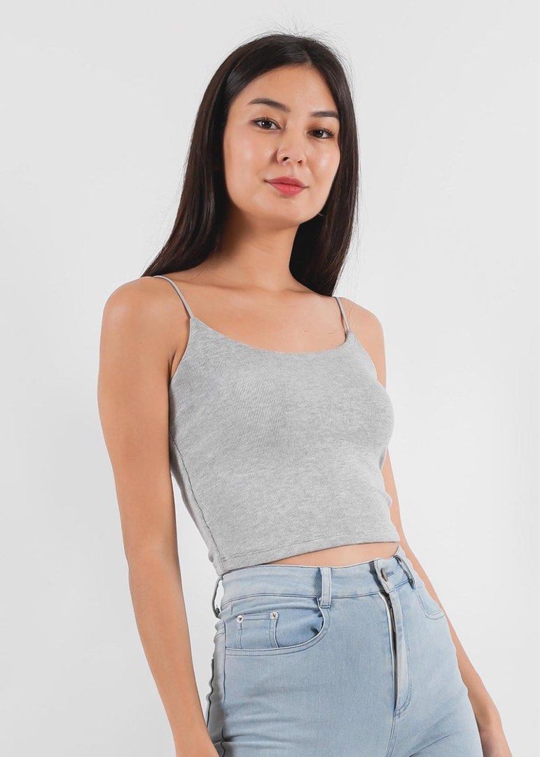 6STYLE Basic Soft Ribbed Top - Grey (Category: Sleeveless) located in Singapore. Submitted by blacite (Listing ID 1410149202, Image 3). Description: In almost brand new condition, worn a few times RTP: $23.90 .
