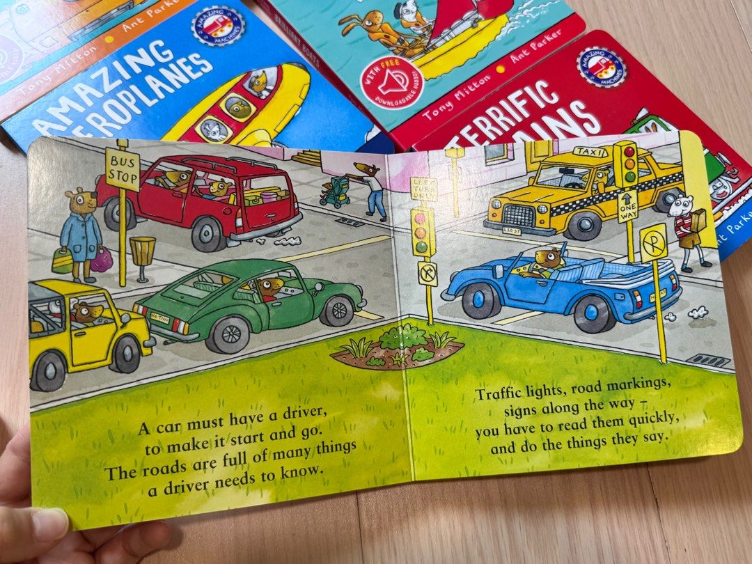 Amazing Machines On The Move 6-Books with QR audio, 興趣與生活, 書