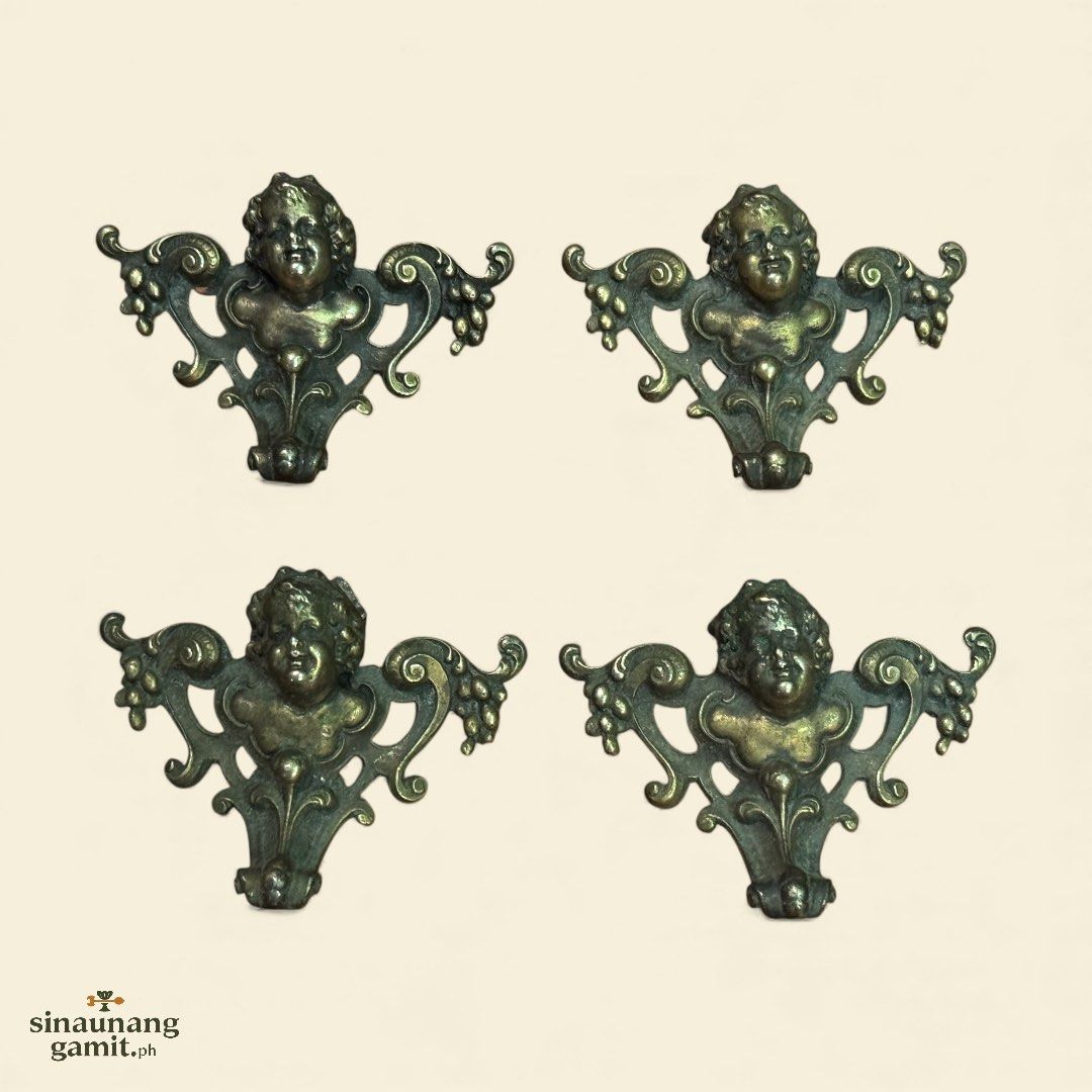 Antique Brass Angels Ornaments (Category: Vintage Collectibles) located in Manila. Submitted by sinaunang_gamit (Listing ID 1410032085, Image 1). Description: Antique Brass Angels Ornaments Length: 4 inches Height: 3 inches 8k take all.