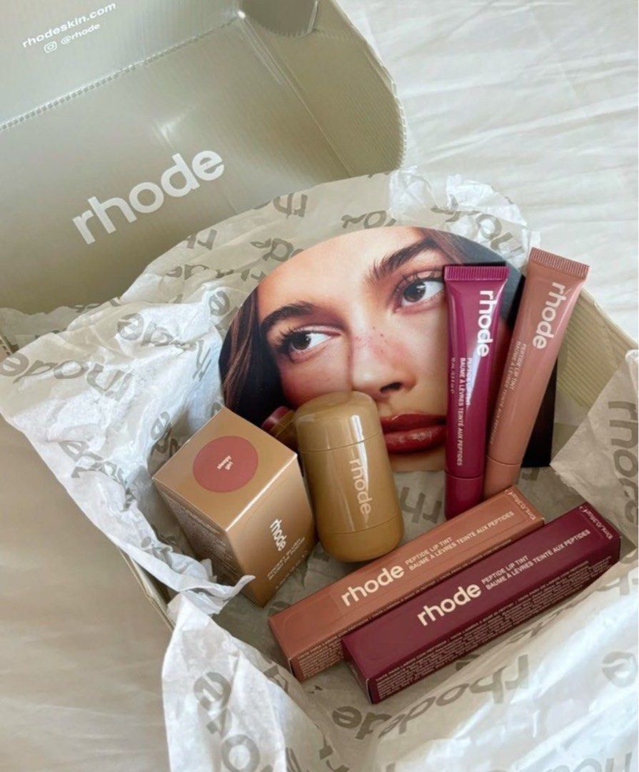 Authentic Rhode Products (Peptide Lip Tint and Pocket Blush) (Category: Makeup) located in Quezon City. Submitted by issastore (Listing ID 1410069929, Image 1). Description: Authentic Rhode products bought in NYC ⭐️ pocket blush - 1900 (sold) ⭐️ peptide lip shade - 1800 (sold) ⭐️ peptide lip tint - 1500 (ONLY RIBBON LEFT) Perfect for Christmas gifts.
