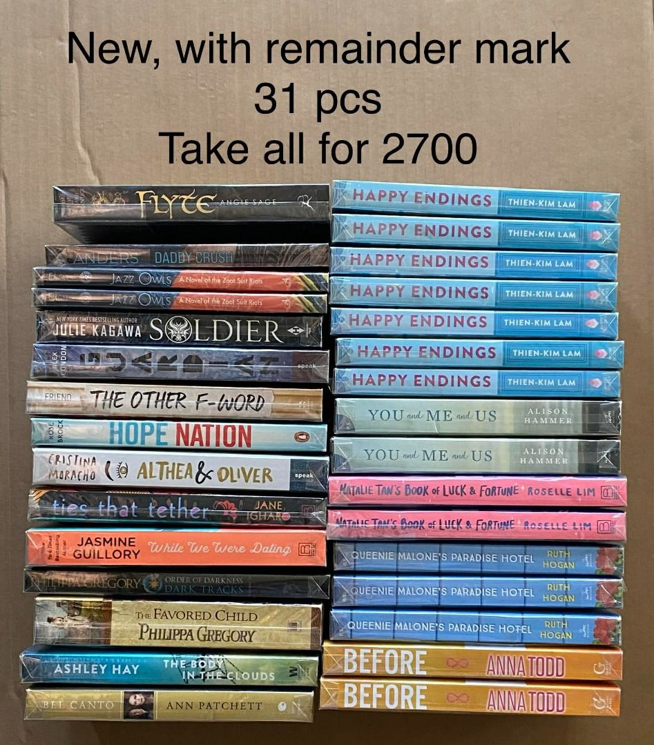 BOOK BUNDLE 2 (PAPERBACK) (Category: Storybooks) located in San Pablo. Submitted by ABUBOOKS (Listing ID 1410109141, Image 1). Description: Get the bundle for only 2700. All books are new. With a remainder mark. * We can offer you larger discounts if you purchase more..