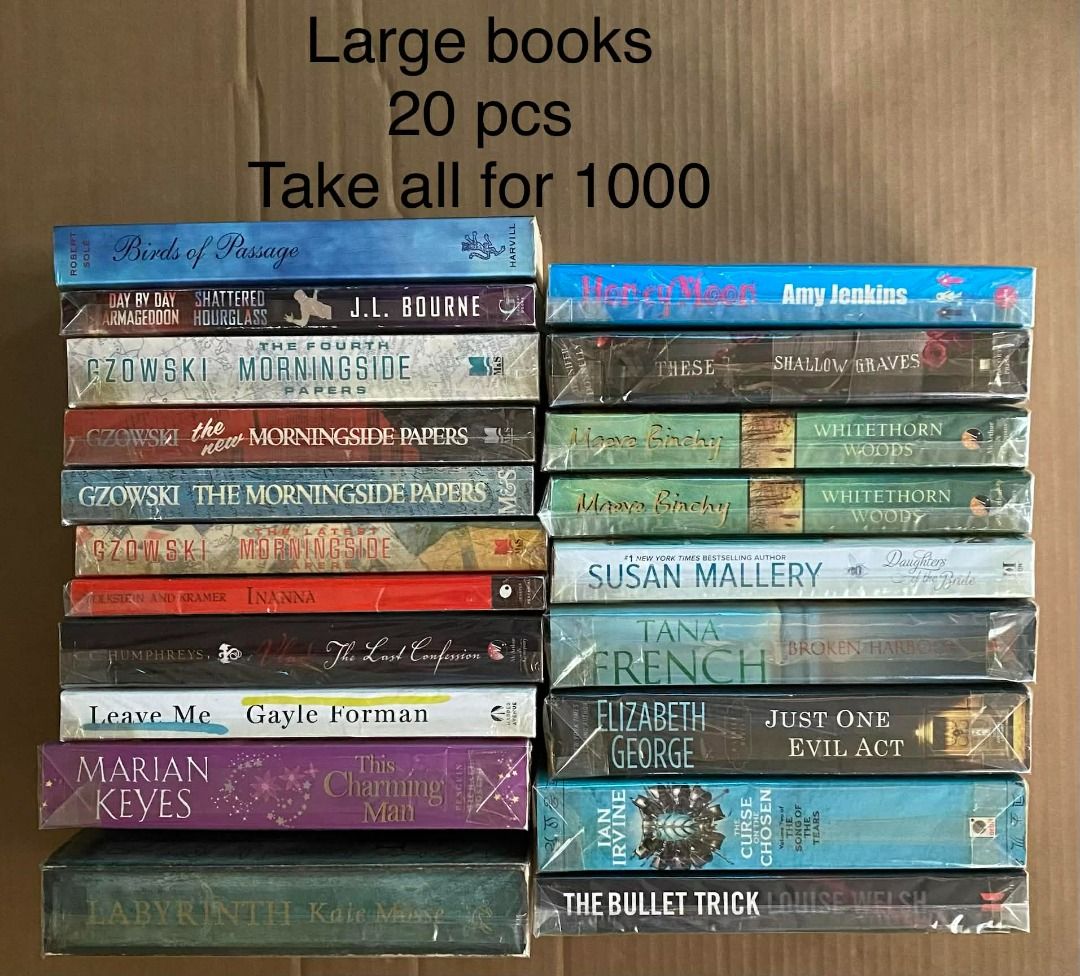 BOOK BUNDLE 5 (LARGE PAPERBACK) (Category: Storybooks) located in San Pablo. Submitted by ABUBOOKS (Listing ID 1410110169, Image 1). Description: Get this bundle for only 1000. All books are in good condition. * We offer higher discounts for larger purchases..