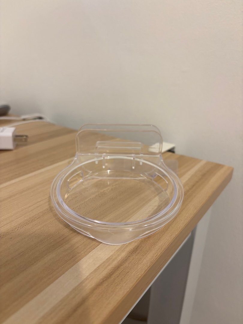 CCTV Stand (Category: Mounts & Holders) located in Taguig. Submitted by shop.jeri (Listing ID 1410043760, Image 1). Description: - Clear wall mount holder - Designed for round objects - Includes separate adhesive for mounting - Made of clear plastic - Circular design with built-in handle.