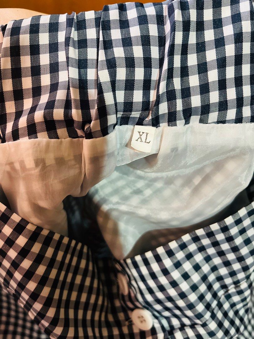 Checkered Skirt (black and white) (Category: Skirts) located in Rizal. Submitted by bubbles_1313 (Listing ID 1410097007, Image 3). Description: - Gingham check skirt - A-line silhouette - Button-down front - Elastic waistband (stretchable) - Classic black and white checkered pattern - Size XL on tag (but can fit s/m since w/ elastic waistband).