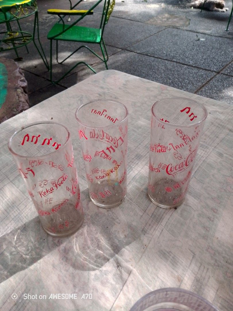 Coca-Cola Clock, Glasses, and Jars Set (Category: Vintage Collectibles) located in Caloocan City. Submitted by kaymatias (Listing ID 1410093803, Image 3). Description: for sale coke item take all for 850pesos.