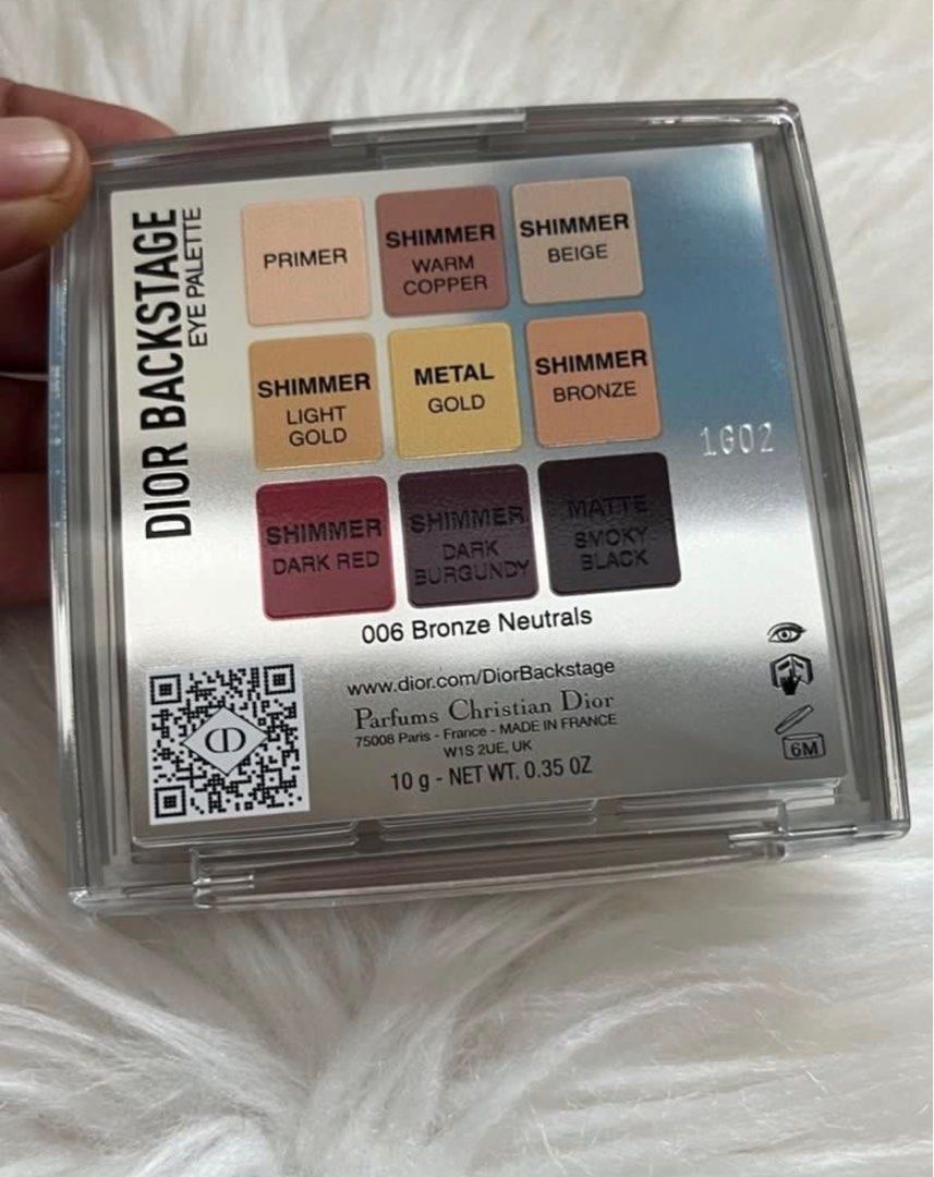 Dior 006 bronze neutrals (Category: Makeup) located in San Juan City. Submitted by cashfrancefashioncosmetics_ph (Listing ID 1410153888, Image 3). Description: Dior 006 bronze neutrals SHADES PRIMER SHIMMER WARM COPPER SHIMMER BEIGE SHIMMER LIGHT GOLD METAL GOLD SHIMMER BRONZE SHIMMER DARK RED SHIMMER DARK BURGUNDY MATTE SMOKY MATTE 10G ORIGINAL .