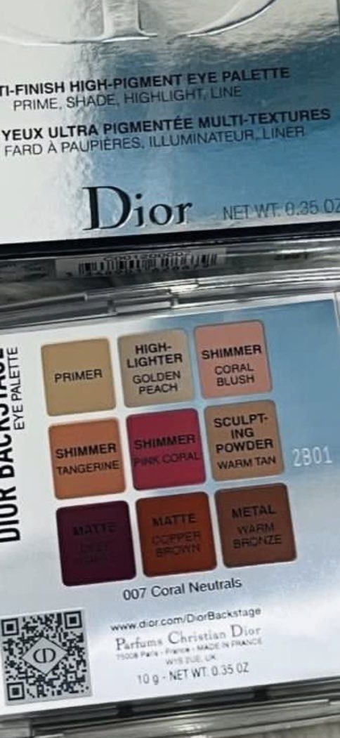 Dior 007 CORAL NEUTRAL EYESHADOW PALETTE (Category: Makeup) located in San Juan City. Submitted by cashfrancefashioncosmetics_ph (Listing ID 1410153440, Image 3). Description: Dior 007 CORAL NEUTRAL EYESHADOW PALETTE SHADES PRIMER HIGHLIGHTER GOLDE PEACH SHIMMER CORAL BLUSH MATTE DEEP MAUVE MATTE COPPER BROWN METAK WARM BRONZE 10g .