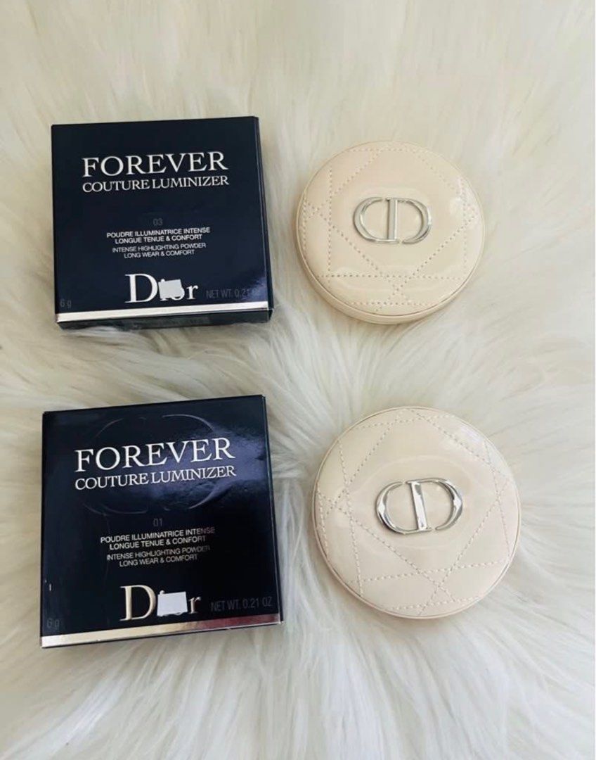 Dior (Category: Makeup) located in San Juan City. Submitted by cashfrancefashioncosmetics_ph (Listing ID 1409997318, Image 2). Description: SOLD PER PIECE Dior FOREVER COUTURE LUMINIZER INTENSE HIGHLIGHTING POWDER 6g SHADES EACH 01 nude glow 03 pearlescent glow ❌ Size 6g Authentic.