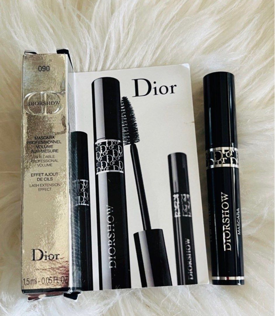 Dior mascara (Category: Makeup) located in San Juan City. Submitted by cashfrancefashioncosmetics_ph (Listing ID 1409998629, Image 1). Description: DIORSHOW 090 MASCARA PROGESSIONEL VOLUME SUR-MESURE SHADE BLACK 1.5ML .