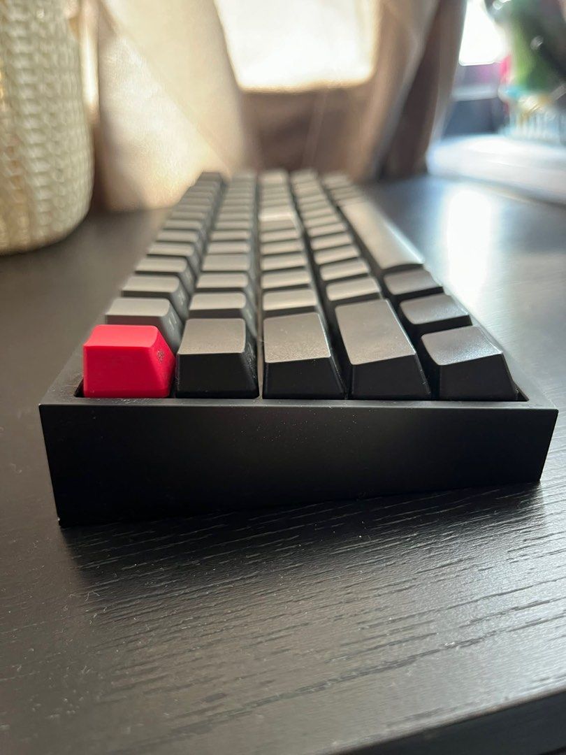 Dz60 Tofu60 aluminum case keyboard (Category: Computer Keyboard) located in Taytay. Submitted by shendoremi (Listing ID 1410025767, Image 3). Description: with RGB (soldered) Frosted Polycarbonate plate Modded stabs 61key layout Gateron Black ink V1 (lubed and filmed) keycaps included Issue: right shift and left arrow key not working. I'm not sure if it need resoldering or change switches.