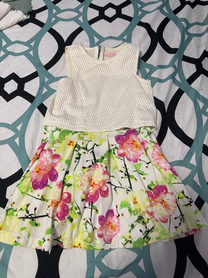 Floral Dress (Category: Babies & Kids Fashion) located in Bacoor. Submitted by rizza_455 (Listing ID 1410092240, Image 1). Description: - Adorable dress with a white textured top. - Vibrant floral skirt with pink and yellow flowers. - Convenient back zipper. - Ideal for special occasions and everyday wear. 3 yrs old.