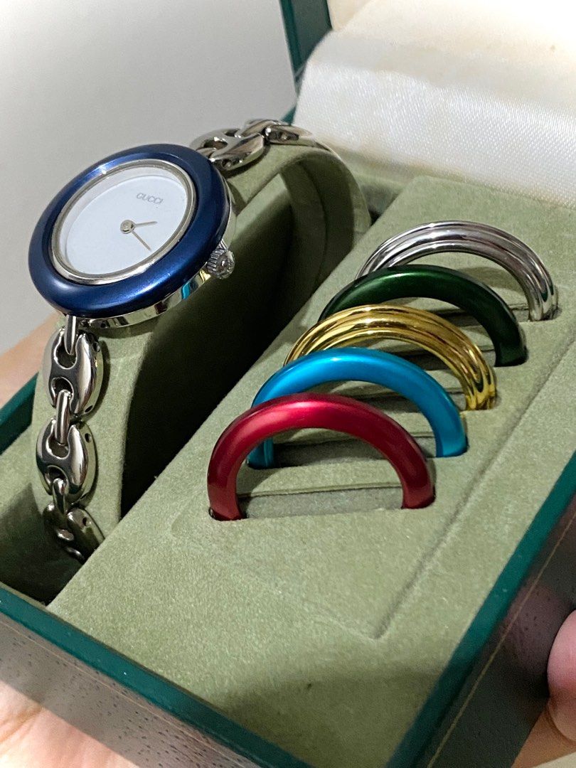 Gucci Marina Interchangeable Bezels Rings Watch, Women's Fashion ...