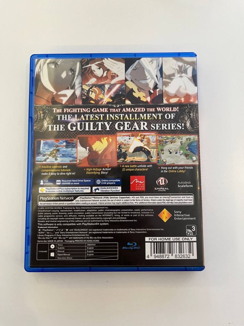 Guilty Gear Xrd Revelator - PS4 (Category: PlayStation) located in Quezon City. Submitted by nadsbudgetfinds (Listing ID 1410082359, Image 3). Description: Condition: As good as new Selling it because I finished playing the game already. Th game is fully functional and does NOT have any problems. If sure buyer, I can test the product for your assurance of the quality..