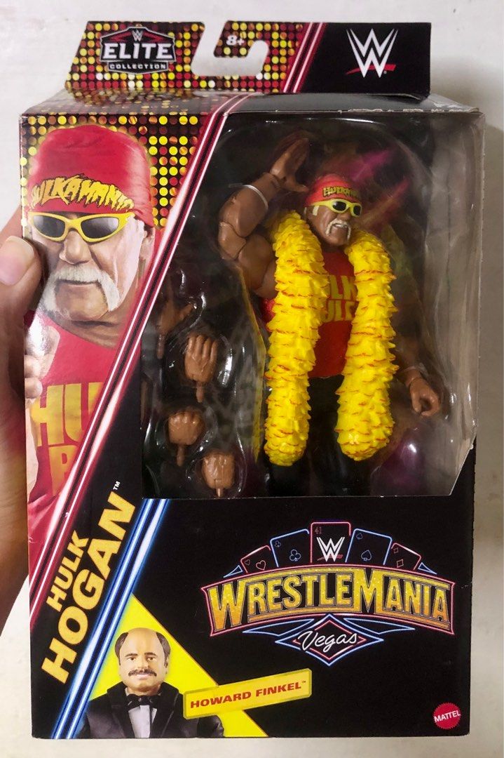 Hulk Hogan Wrestle Mania Vegas (Category: Action & Battle Toys) located in Binan City. Submitted by elf.0000 (Listing ID 1410031194, Image 1). Description: P3,000.00 plus shipping cost Brand new but box is not in mint condition Not recommended for mint collectors Payment via gcash Ship thru jnt or lalamove.
