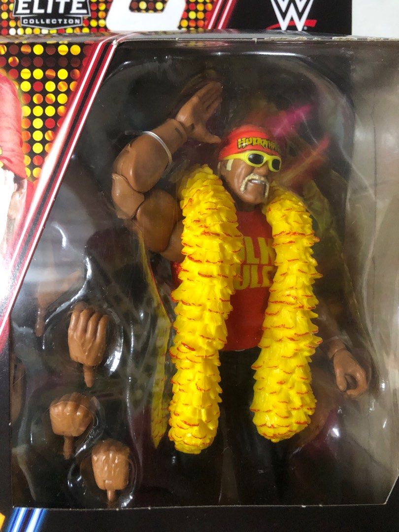 Hulk Hogan Wrestle Mania Vegas (Category: Action & Battle Toys) located in Binan City. Submitted by elf.0000 (Listing ID 1410031194, Image 2). Description: P3,000.00 plus shipping cost Brand new but box is not in mint condition Not recommended for mint collectors Payment via gcash Ship thru jnt or lalamove.