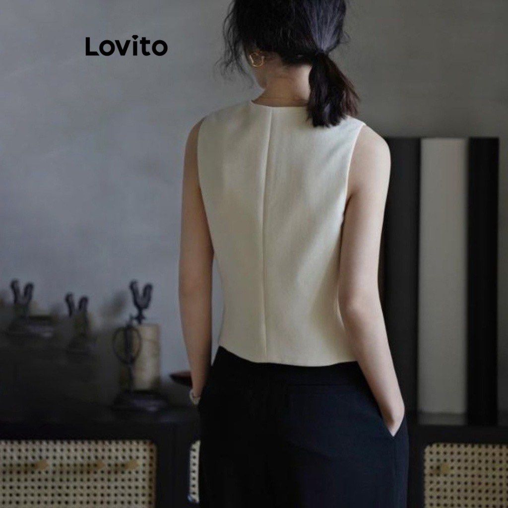 Lovito White Vest (Category: Blouses) located in San Pedro. Submitted by offspaces__ (Listing ID 1410003581, Image 3). Description: Just fitted, never used. Original price: 400.