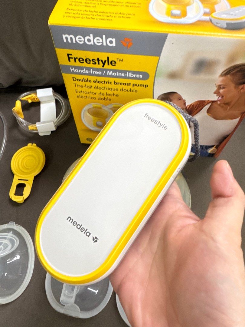Medela Freestyle Double Electric Breast Pump (Category: Breastfeeding & Bottle Feeding) located in Quezon City. Submitted by jkd09 (Listing ID 1410022204, Image 2). Description: - Medela Freestyle double electric breast pump - Includes pump, breast shields, tubing and accessories - Comes with the original box - Hands-free design - Portable and easy to use - Designed for comfort SRP 28k Selling for only 14.5k with extras Fairview QC.