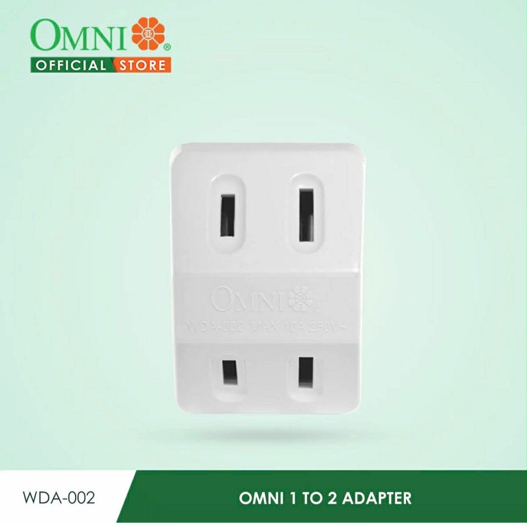 Omni WDA-002 1-2 Adaptor (Category: Electrical, Adaptors & Sockets) located in Manila. Submitted by o.t.o_solar_xinmey_lighting (Listing ID 1410058129, Image 1). Description: •10A , 250V.
