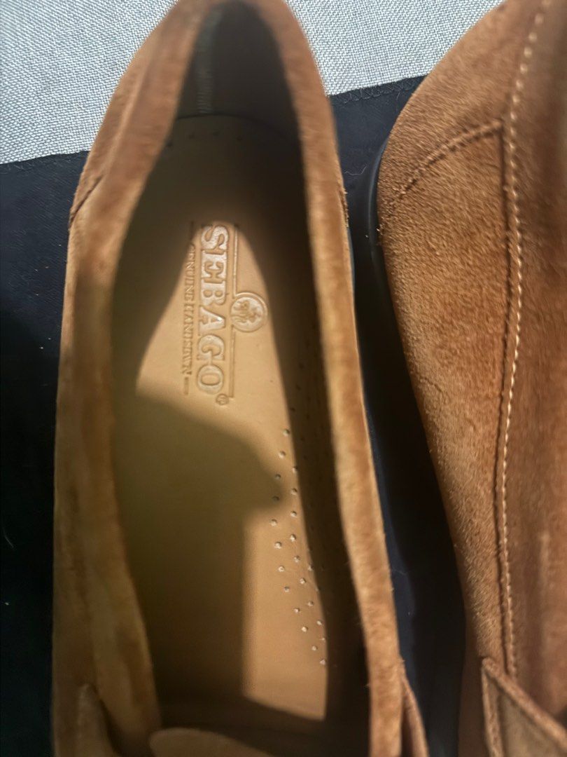 Sebago Brown Suede Loafers (Category: Loafers) located in Manila. Submitted by adanielbm (Listing ID 1410177172, Image 2). Description: - Sebago loafers in brown suede - PLEASE NOTE PAIRS HAVE DIFFERENT SIZES US size 11 Right US 12 Left - Classic penny loafer design - Stitched upper - Durable sole - Comfortable interior - Ideal for smart casual outfits.