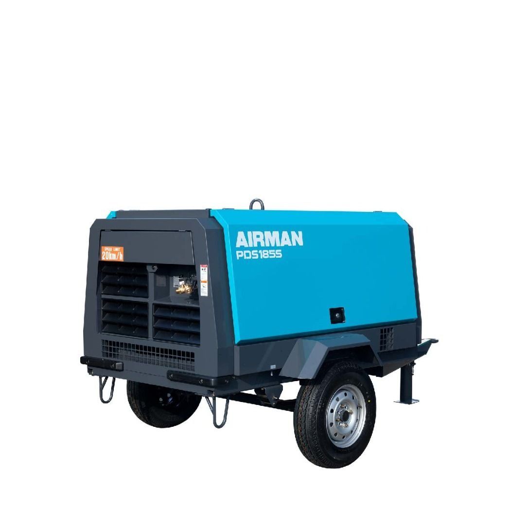 185 cfm Airman Air Compressor Brand New (Category: Construction Tools & Equipment) located in Imus. Submitted by double.crane_98 (Listing ID 1410213677, Image 1). Description: Orig Price: 1,300,000.00 Brand: Airman (Japan) Model: PDS185S-6c2 Type: Rotary Twin Screw, Single-Stage, Oil-cooled Engine Make/Model: YANMAR 4TNV88-BXDHKS1 Engine oil capacity (L): 7.4 Fuel tank capacity (L): 90 L×W×H (mm): 2960×1650×1510 Dry (Operating) weight (kg): 860(9