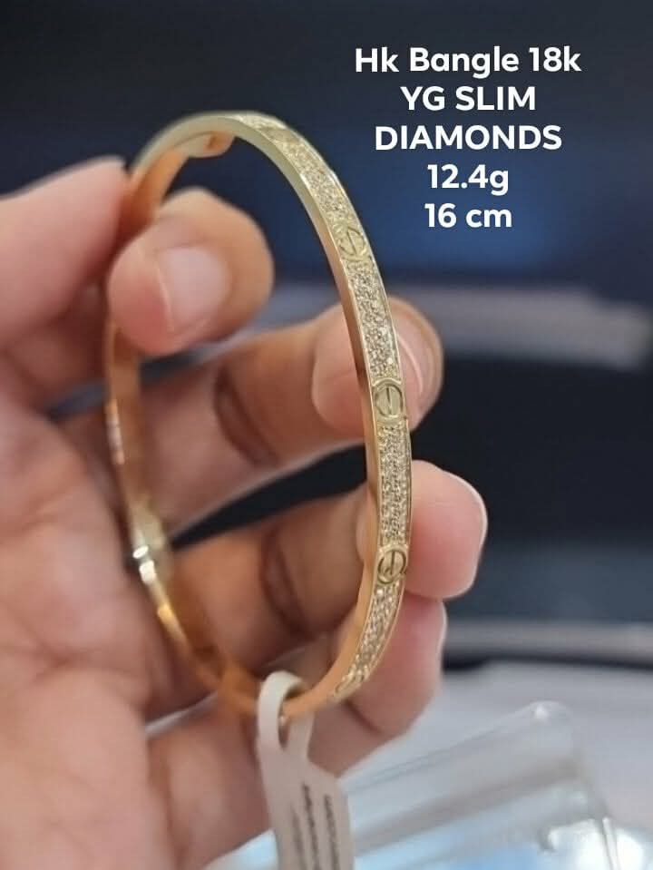 18K HK SETTING YG SLIM TYPE WITH DIAMOND (Category: Bracelets) located in Cavite. Submitted by vmccollection24 (Listing ID 1410261026, Image 1). Description: WE SHIP INTERNATIONAL/NATIONWIDE🚛✈️ CASH/LAYAWAY ACCEPTED! 💎 Invest your money wisely 💎 Habang tumatagal tumataas ang value 💎 Genuine,Pawnable/Nasasanla 💎BRANDNEW 💎 Cheaper than mall price!!! 💎 High Appraisal Value 💎 Good Investment 💎 Easy Liquidity 💎 Money Back quaranteed if prove