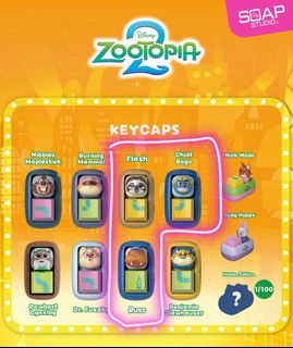 (全新)Zootopia優獸大都會keycaps盲盒, 興趣及遊戲, 玩具 & 遊戲類 - Carousell