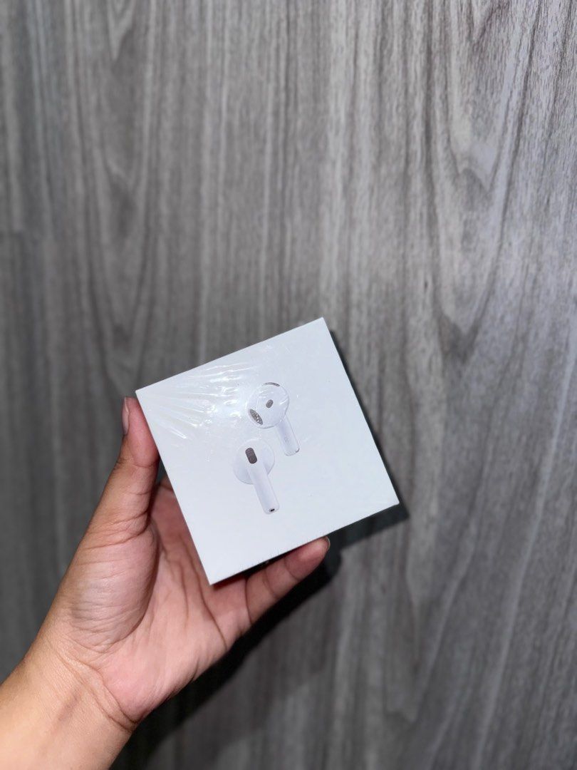 Apple AirPods (4 Generation) (Category: Earphones) located in Manila. Submitted by bloodyrain (Listing ID 1410312321, Image 1). Description: Airpods 4 Brandnew and Sealed Active Noise Cancellation OEM.