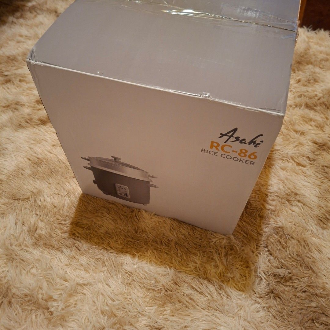 Asahi rice cooker steamer rc 86 (Category: Cookware & Accessories) located in Pasig City. Submitted by last_price_posted (Listing ID 1410314865, Image 3). Description: Brand new This is available while posted price indicated is per unit Can be pick up asap at pasig Shipping is available upon your booking, payment must be directly made by you before leaving my place fix price, non negotiable already a bargain For sale only.