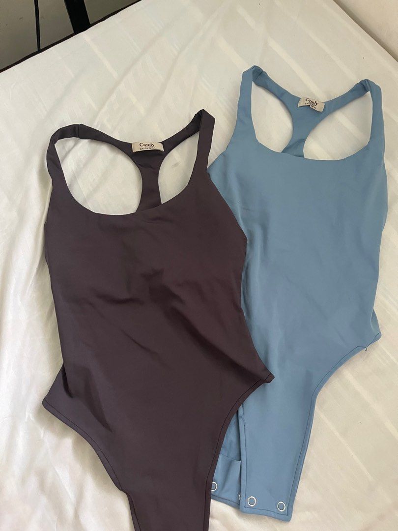 Candy Bodysuit Bundle Dark Gray and Blue (Category: Others Tops) located in Quezon City. Submitted by andreasy2 (Listing ID 1410357204, Image 1). Description: TAKE BOTH FOR 250 - Candy Bodysuit from tiktok shop - no when worn, LAST PRICE POSTED - Available in Blue and dark gray - Racerback style - Snap closure at the bottom - Comfortable fit - Great for layering or casual wear.