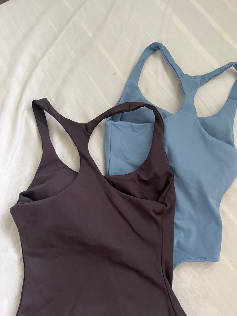 Candy Bodysuit Bundle Dark Gray and Blue (Category: Others Tops) located in Quezon City. Submitted by andreasy2 (Listing ID 1410357204, Image 2). Description: TAKE BOTH FOR 250 - Candy Bodysuit from tiktok shop - no when worn, LAST PRICE POSTED - Available in Blue and dark gray - Racerback style - Snap closure at the bottom - Comfortable fit - Great for layering or casual wear.