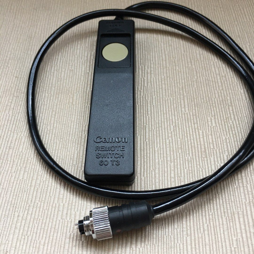 Canon 60T3 Wired Remote Switch (Category: Other Photography Accessories) located in Tarlac. Submitted by greatfindstrlc (Listing ID 1410242598, Image 2). Description: Perfect for landscape, time-exposure old school Canon film and early digital EOS cameras. Using 3 pin terminal connector. ( Untested ), no issues by simple functionality..