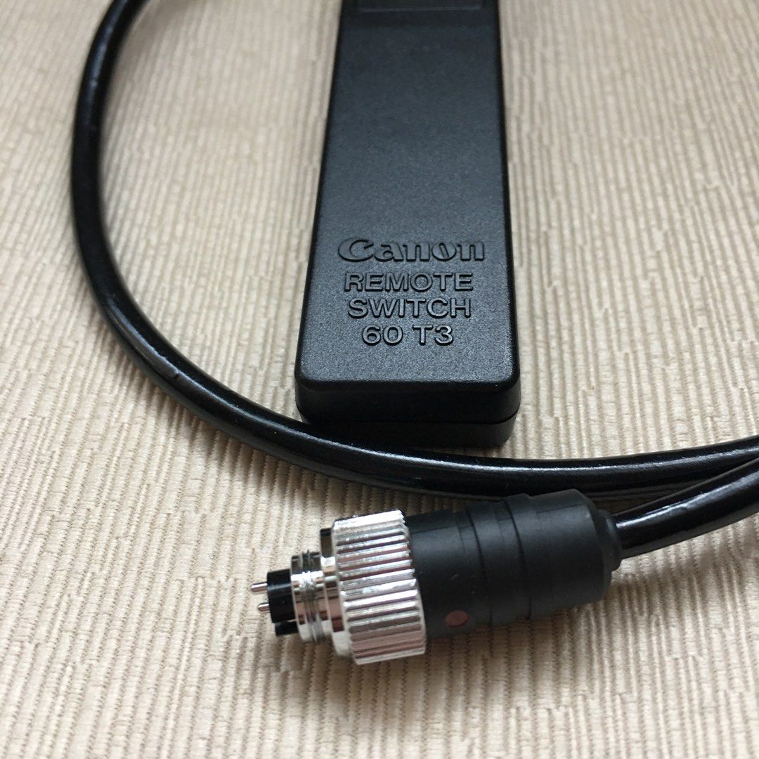 Canon 60T3 Wired Remote Switch (Category: Other Photography Accessories) located in Tarlac. Submitted by greatfindstrlc (Listing ID 1410242598, Image 3). Description: Perfect for landscape, time-exposure old school Canon film and early digital EOS cameras. Using 3 pin terminal connector. ( Untested ), no issues by simple functionality..
