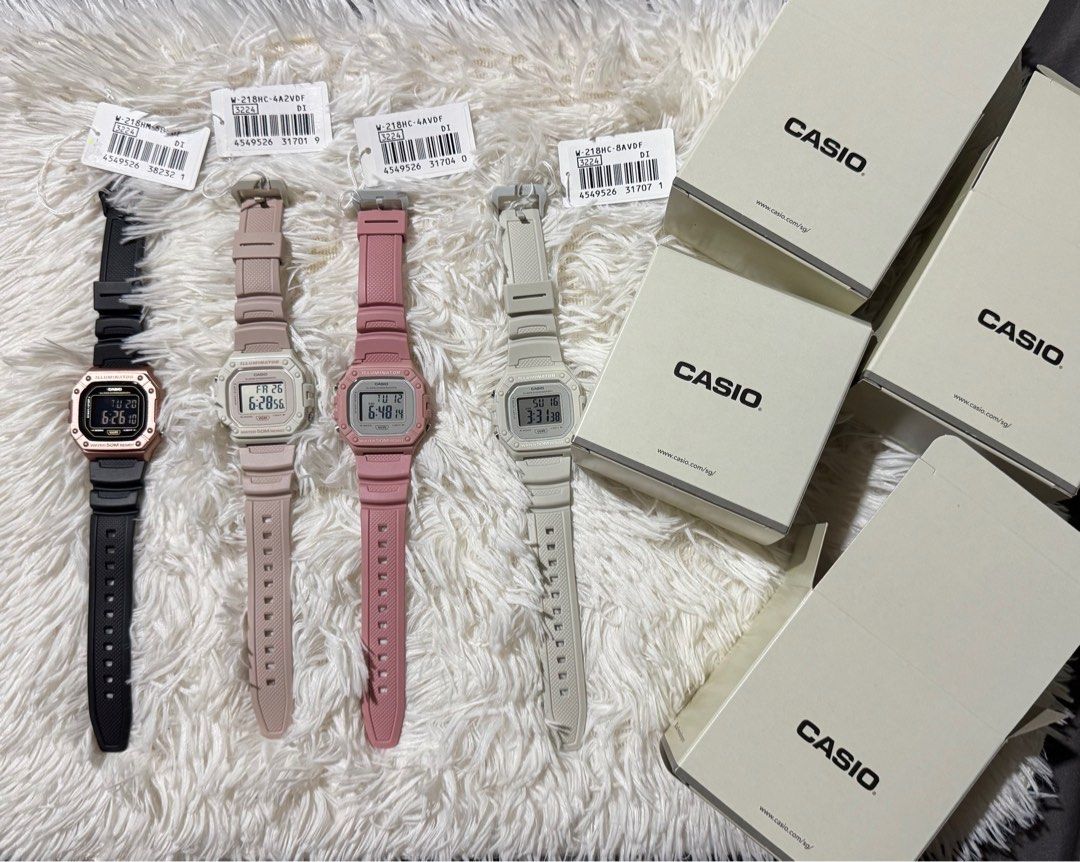 Casio Digital Watch W-218HM (unisex watch) (Category: Men's Watches) located in Lumban. Submitted by storeriray. (Listing ID 1410333048, Image 3). Description: - Casio W-218HM Digital Watch - Features an illuminator - Displays time, day, and date - 50M water resistance - Includes original box and tag - Available in multiple colors.